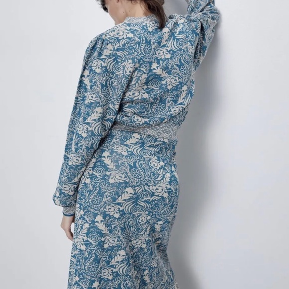 Zara Jacquard Knit Dress Sz. L - Picture 3 of 6